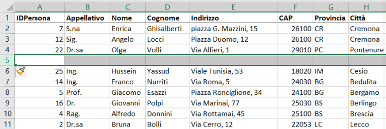 Come Aggiungere Una Riga EXCEL COME